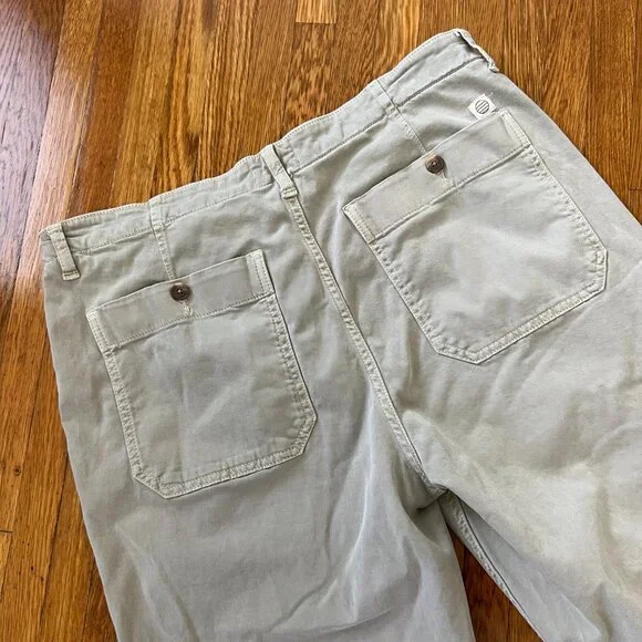 Marine Layer Taupe/Beige Relaxed Twill Cotton-Blend Field Pants - Men's 34x31 - Picture 7 of 7